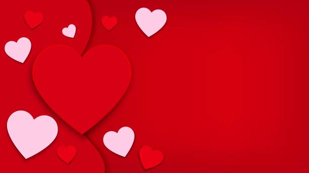 istock Heart shaped element design on red background. Love heart symbol for Happy Women's, Mother's day, Valentine's Day, Birthday, Wedding. 1453292316
