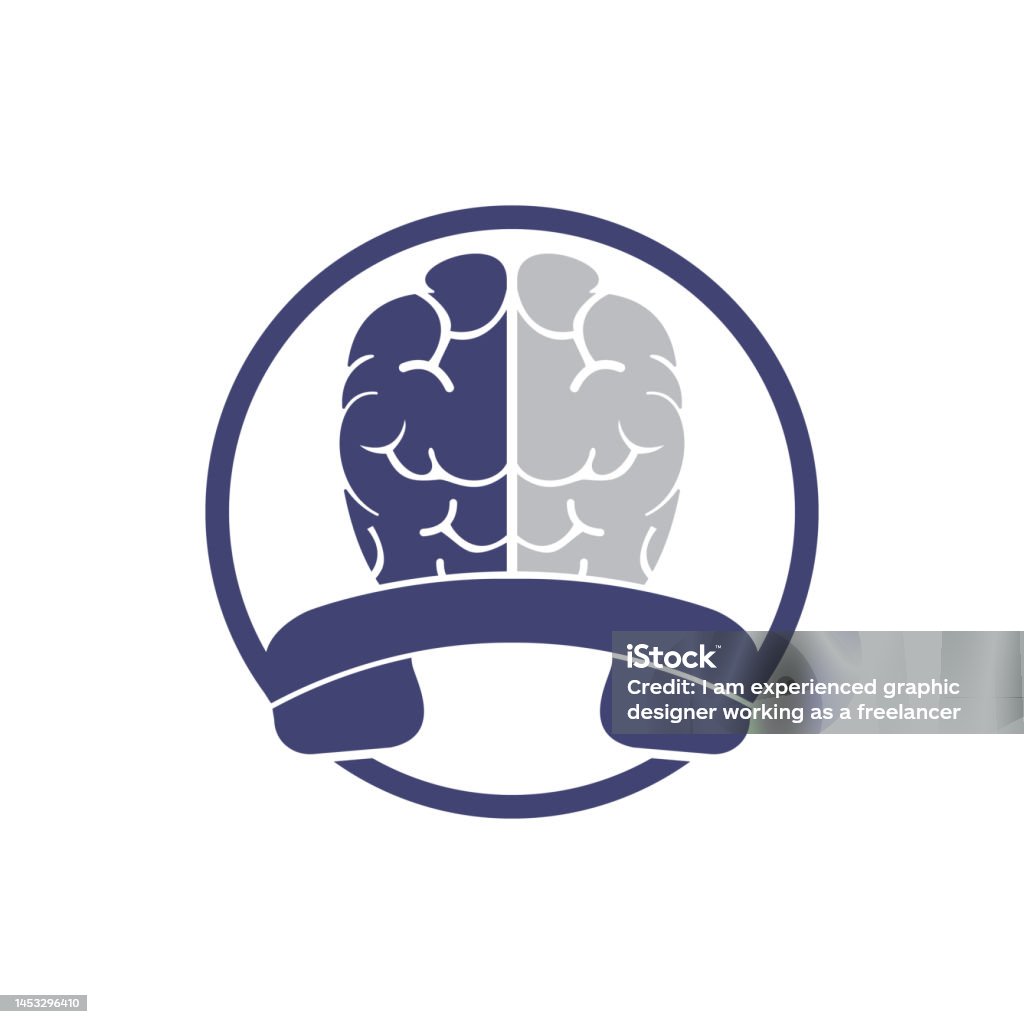 Brain Call Brain Call Vector Symbol Design Template Stock Illustration - Download ...