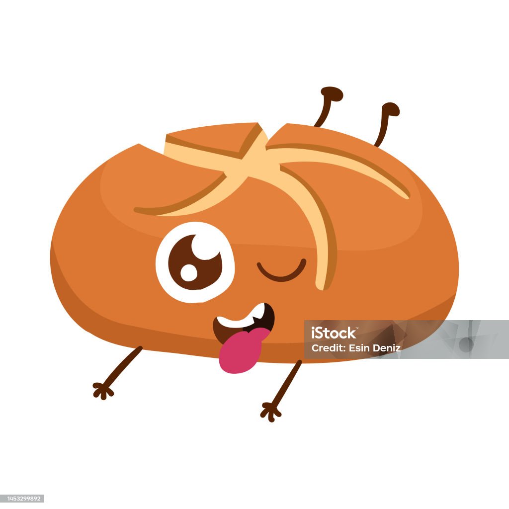 Fun Bread Background Cute Fun Cartoon Bread Assortment Drawing Stock Illustration - Download ...