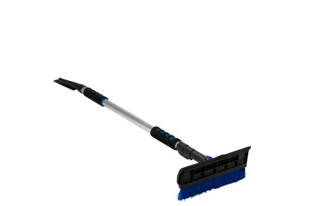 istock Black snow broom isolated on a white background 1453300986