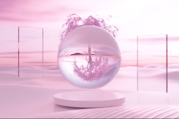istock 3D podium with copy space for product display presentation on tropical sunset beach abstract background. Tropical summer and vacation concept. 1453303049