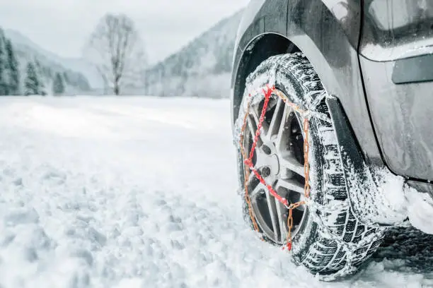 Photo of the chains snow for a wheel car