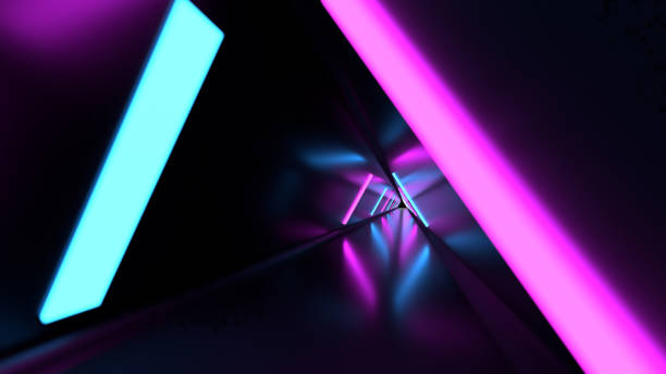 istock 3D illustration of a corridor illuminated with fantastic lights 1453311081