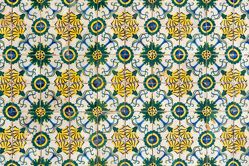 Antique tiles or azulejos in Portugal.