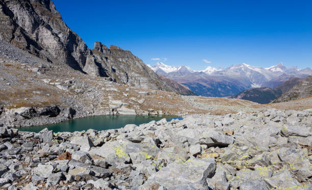 Mountain lake near Chriegalppass (Grengiols, Valais, Switzerland)