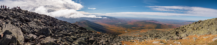 Panoramic view of countryside landscape and blue sky in Trinidad valley, cuba.