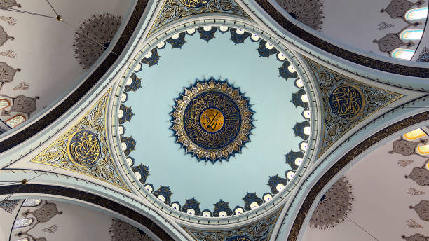 Interior view of Istanbul Great Camlica Mosque Dome