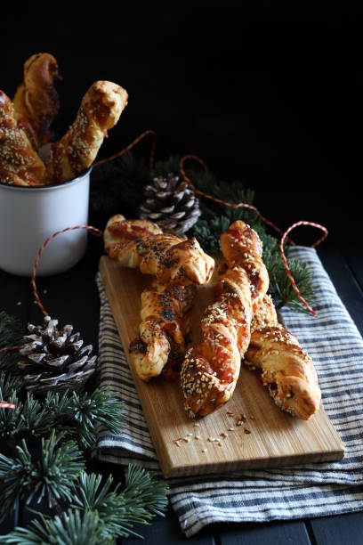 istock Appetizer with puff pastry for holiday season. 1453336801