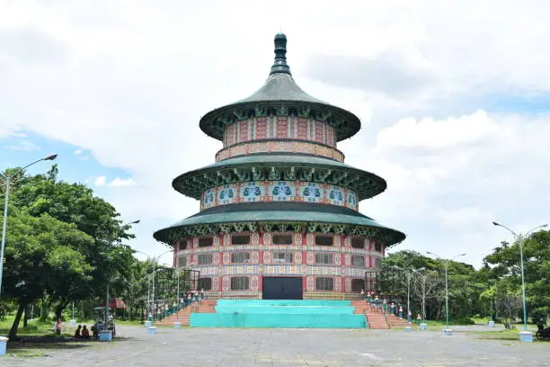 Temple picture in the Kenjeran Park Surabaya, Indonesia