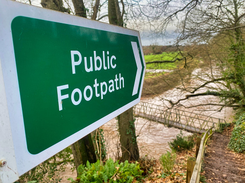 Photograph of a public footpath at Otterton in Devon