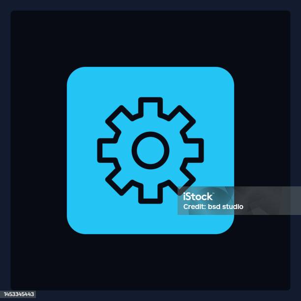 Active Settings Button Ui Element Template Stock Illustration ...