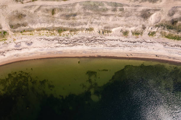 Baltic Sea Shoreline seen from above in Estonia stock photo