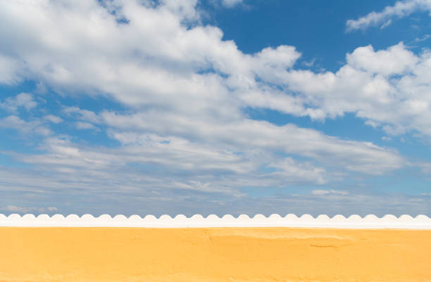 Oaxaca, Mexico: Sunlit White Wall with Architectural Details