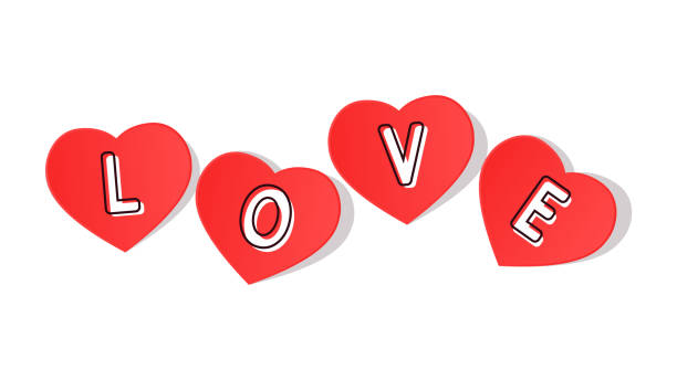istock Valentine day poster design. Love text in Postage stamps. 1453349668