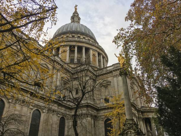 istock Beautiful low angle view of St. Paul's Cathedral 1453349885