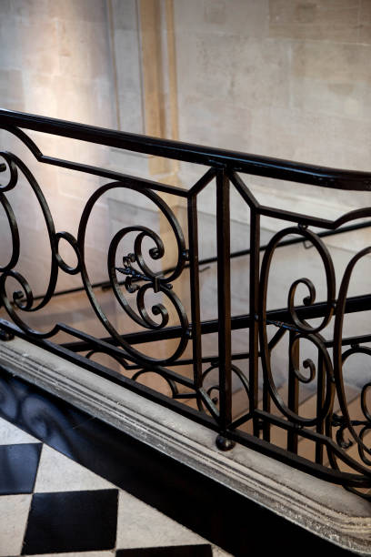 Wrought iron stair railing in Paris