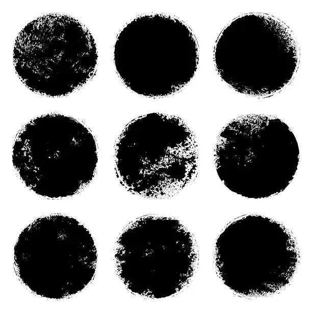 Vector illustration of Grunge circles