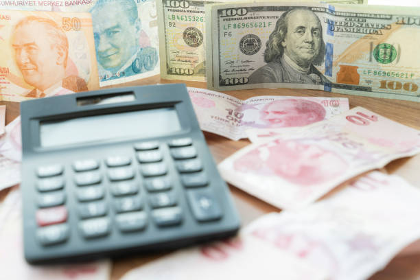 istock US dollar, Turkish lira and calculator 1453358181
