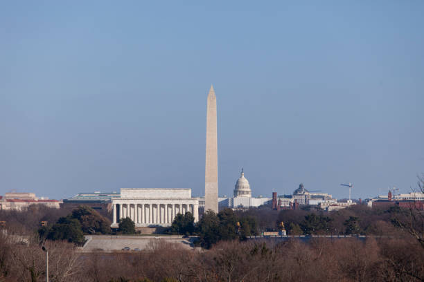 istock Washington monument, lincoln hall and capital building on DC skyline 1453364317