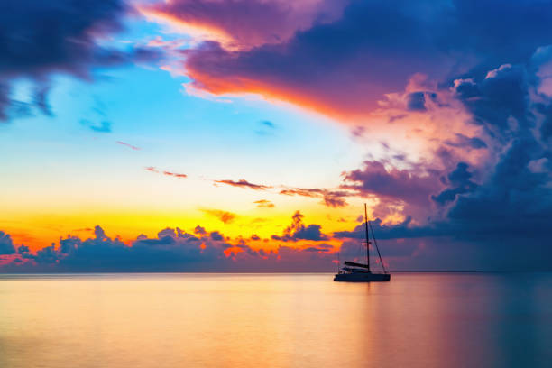 istock Sunrise over ocean on Maldives 1453367851