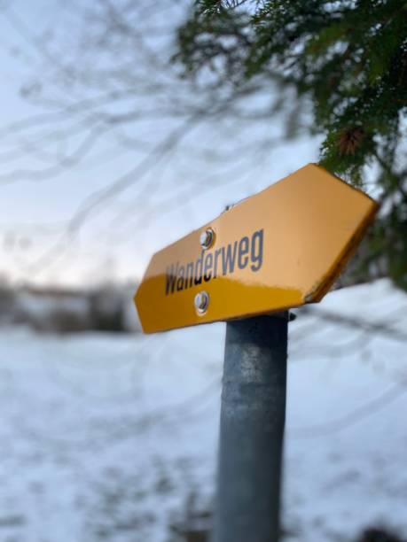 istock Yellow hiking trails in Switzerland 1453370108