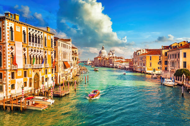istock Grand Canal in Venice at sunny evening 1453374440