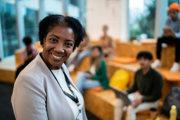 istock Portrait of a teacher at university auditorium 1453376441