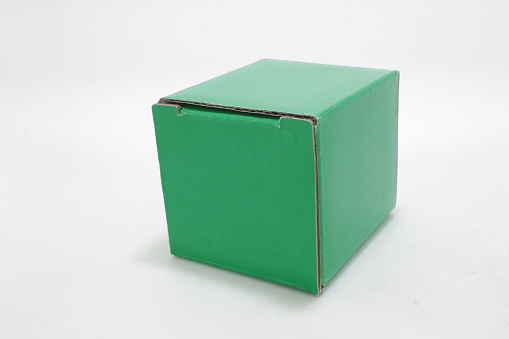a Green box isolated on a white