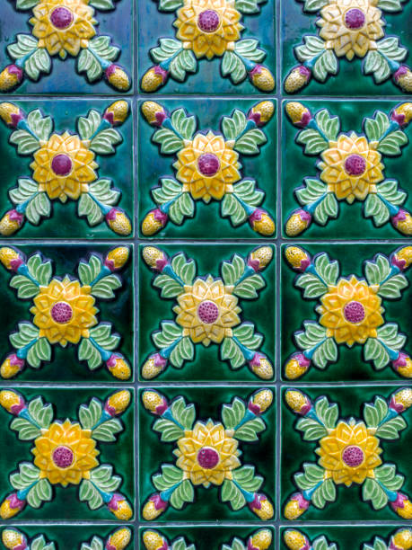 Traditional ornate portuguese decorative tiles azulejos