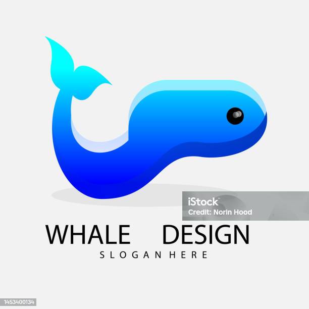 Whale Color Gradient Whale Cute Design Gradient Vector Stock Illustration - Download Image ...