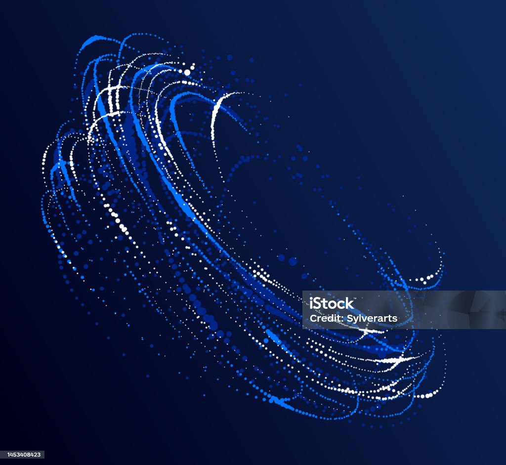 Particle Flow Colorful Particle Flow Whirlpool Colorful Vector Abstract Background Life Forms ...