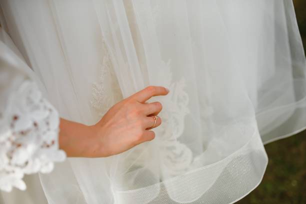 istock Bride dressing wedding gown. morning bride. 1453413421