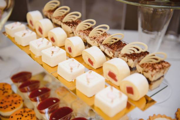 istock various dessert with fresh fruit on buffet line, sweet. 1453413539