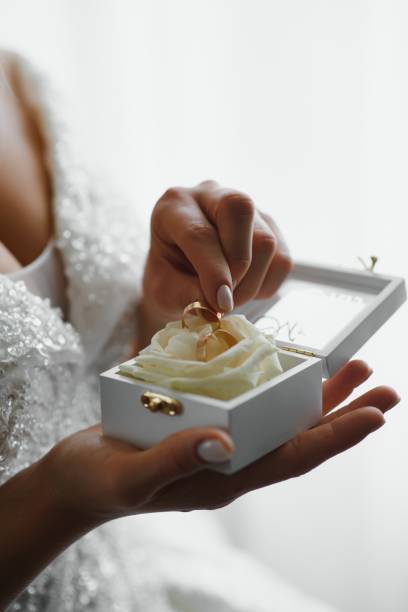 istock Bride dressing wedding gown. morning bride. 1453413567