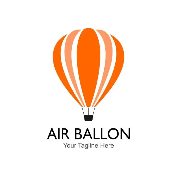 Vector illustration of air balloon logo