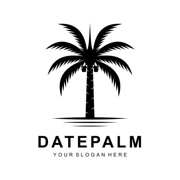 date palm logo date palm logo date palm tree stock illustrations