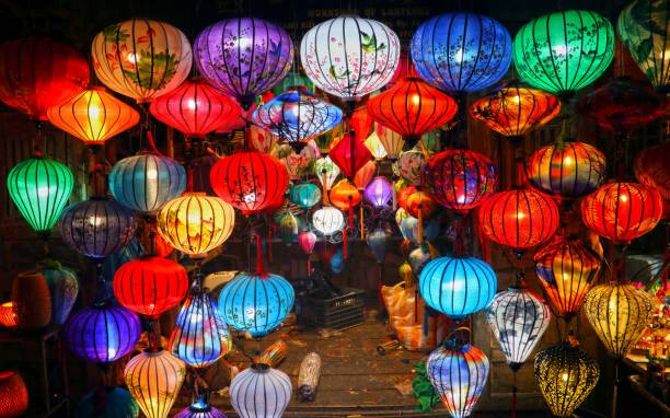 istock Lanterns at night in the streets 1453420248