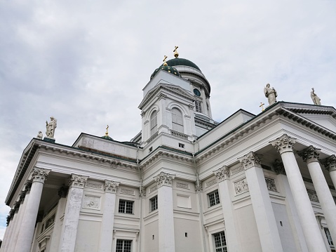 A scenic view of the Helsinki Cathedral, Helsinki, Finland