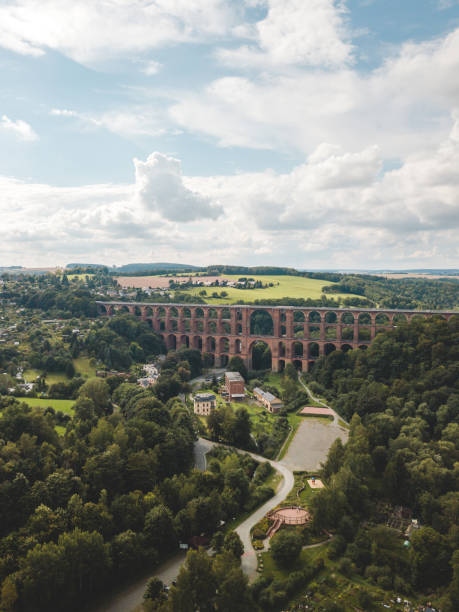 istock Drone image of a bridge in Saxony. 1453422934