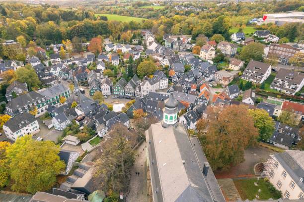 istock Aerial view of St. Maria Himmelfahrt cathedral in Grafrath 1453423312
