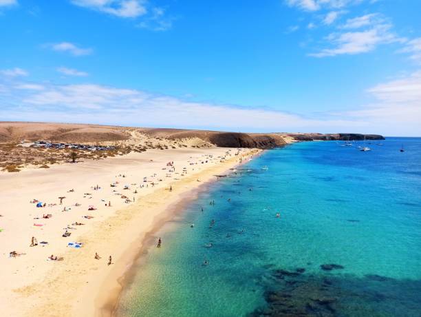 istock High angle shot of a beach with people relaxing on it during daytime 1453427210
