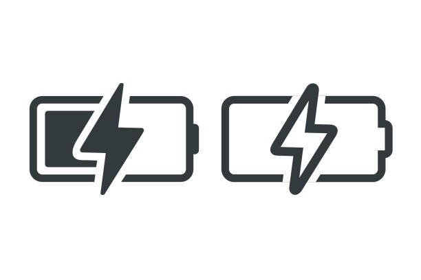 illustrations, cliparts, dessins animés et icônes de icône de charge de la batterie. vecteur d’illustration - batterie