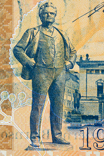 Bjornstjerne Bjornson a closeup  portrait from money