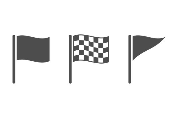 Flag Icon Set Vector Design on White Background. vector art illustration