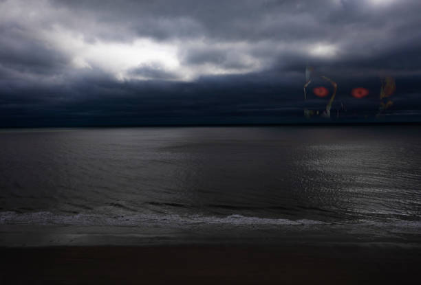 istock Skull in a storm waiting for victims 1453449375