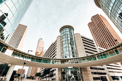 Dallas, United States – June 19, 2023: A stunning aerial view of a bustling cityscape in Dallas, United States