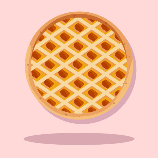 50+ Apple Pie Top View Stock Illustrations, Royalty-Free Vector
