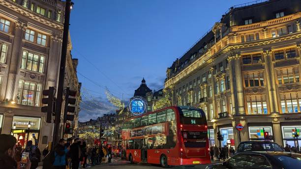 istock Christmas lights in London 1453459783