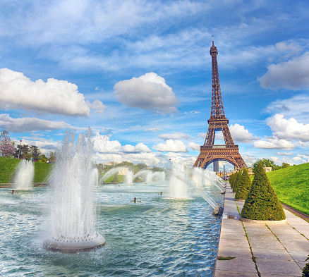 Paris, rooftops of Paris, Trocadero, Eiffel Tower seen from above