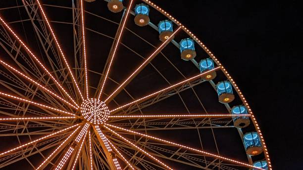 Free Stock Photo of Ferris wheel in motion at night | Download Free ...